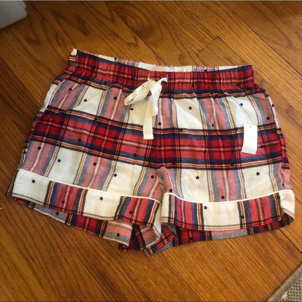 NWT Plaid Pj Shorts